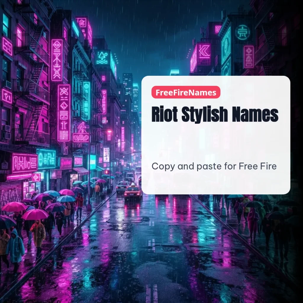 Riot Stylish Name – Copy & Paste